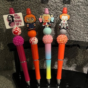 HORROR Custom Made Beaded Pens| Horror Character/Themed Pens