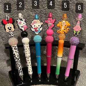 Character Custom Made Beaded Pens| Character/Themed Pens