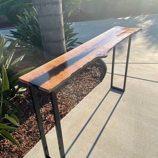 Live Edge Console Table - Etsy