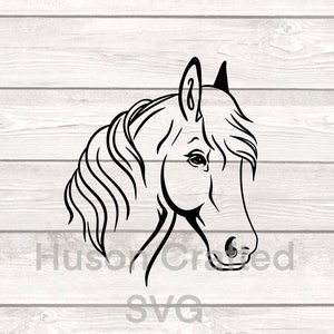 Pferde SVG - Pferdekopf SVG - Hübsches Pferd SVG