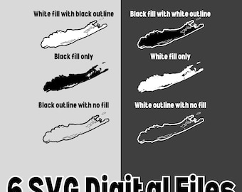 Long Island SVG - Long Island Digitale Download - Long Island Overzicht - Long Island Kaart - New York -