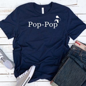 Pop-Pop white single Cochlear Implant tshirt