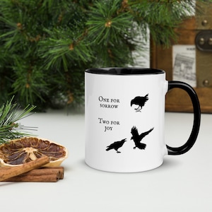 Counting Crows One for sorrow Two for joy Mug with black Inside
