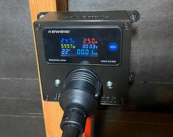 L6-30R vermogensmeterkast | 250V 30A stopcontactbehuizing voor cryptomining | Keweisi-voltmeterdisplay | Koffer voor garagewinkel