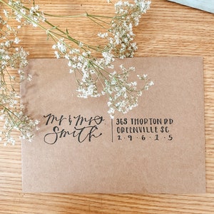 Handgeschriebene Hochzeitsumschläge!