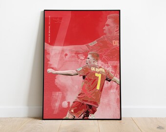 Pôster de Kevin De Bruyne: Arte da Seleção Belga (Download Digital)