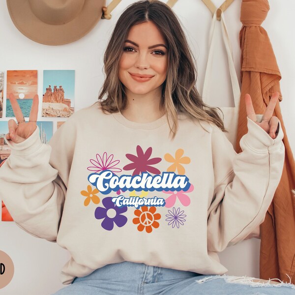 Coachella Sweater California Sweater Coachella Sweatshirt For Coachella Shirt Coachella Valley Tee Oversized Hoodie Graphic Shirt