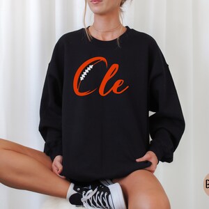 Cleveland Football Crewneck Sweatshirt, Dawg Pound Shirt, Cleveland Sports, Cle Football Sweatshirt, Cleveland Football Fan, Cleveland Ohio image 5