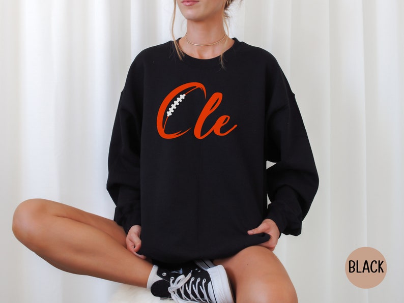 Cleveland Football Crewneck Sweatshirt, Dawg Pound Shirt, Cleveland Sports, Cle Football Sweatshirt, Cleveland Football Fan, Cleveland Ohio image 5