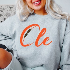 Cleveland Football Crewneck Sweatshirt, Dawg Pound Shirt, Cleveland Sports, Cle Football Sweatshirt, Cleveland Football Fan, Cleveland Ohio image 6