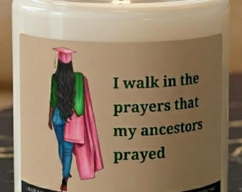 Custom AKA Sorority Gift Graduation Presents Pink and Green Soror Gift HBCU Grad Candle Alpha Kappa Alpha Sorority Gifts Black Owned Shop