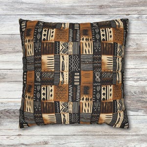 Throw Pillow / Pillowcase, Gift for housewarming / Kwanzaa, African print cushion & cover w. zipper, Black owned shop, Black owned business