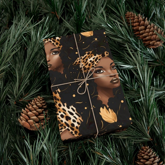 Buy 2, Get 35% off African American Wrapping Paper, Birthday / Kwanzaa /  Christmas Gift Wrap Paper, Black Owned Shop, Black Owned Business 