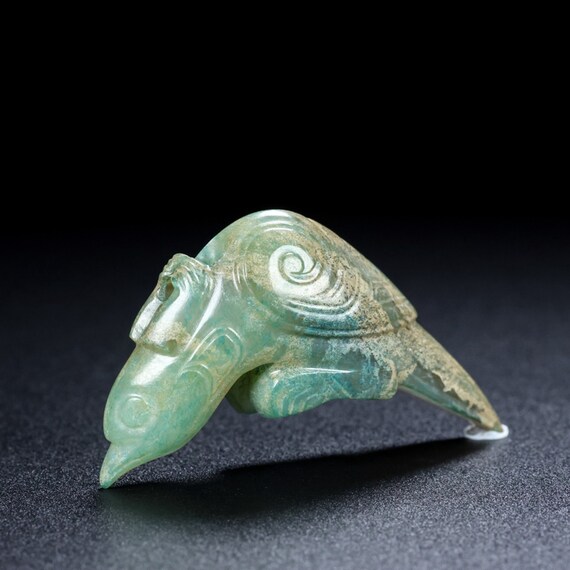 44295 Hetian jade hand-carved bird pendant - image 7