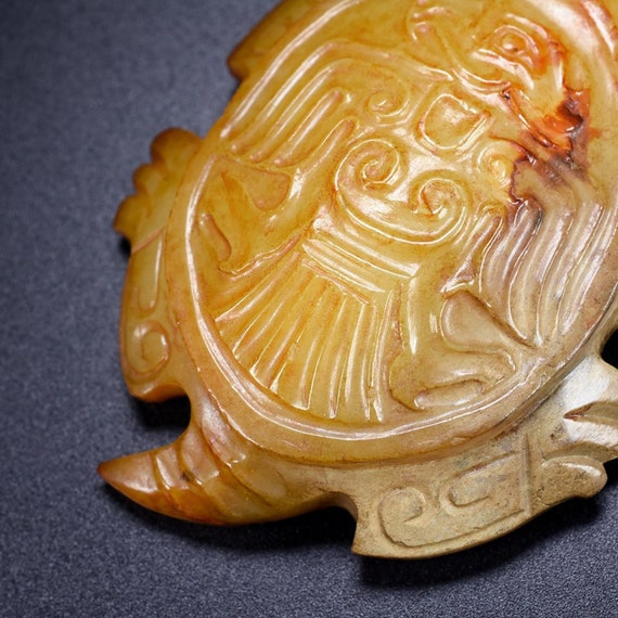 43250 Hetian jade hand-carved turtle pendant - image 5