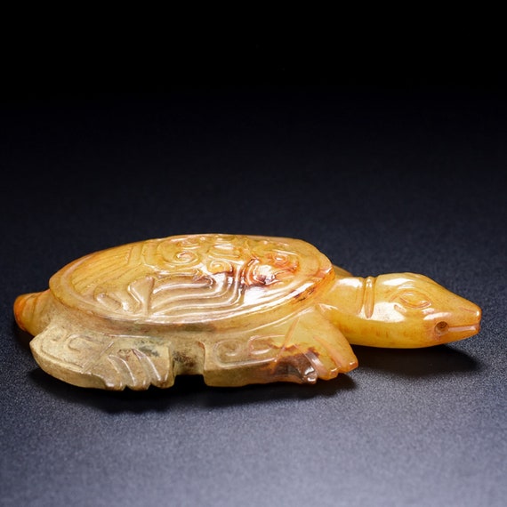 43250 Hetian jade hand-carved turtle pendant - image 4