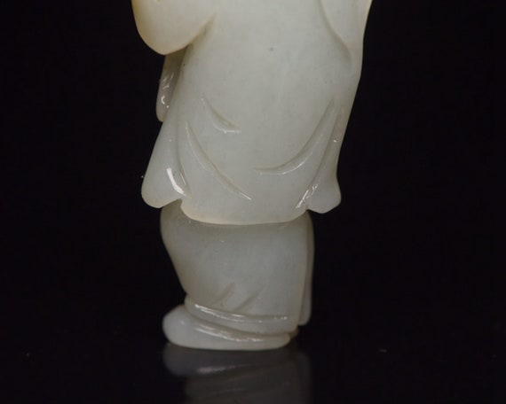 40159 Hetian jade hand-carved children pendant - image 8