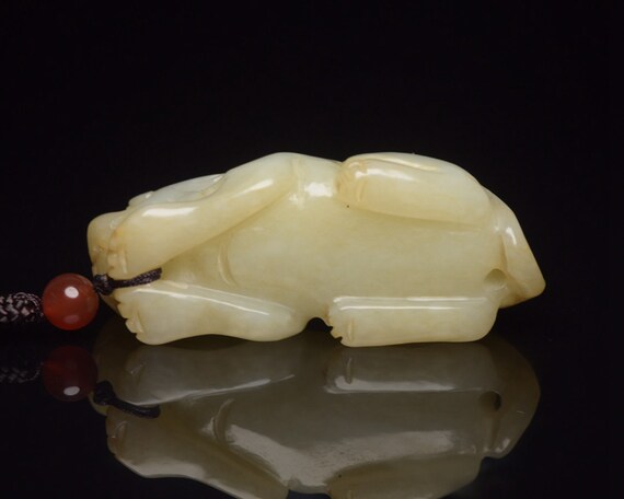 43314 Hetian jade hand-carved PI xiu pendant - image 6