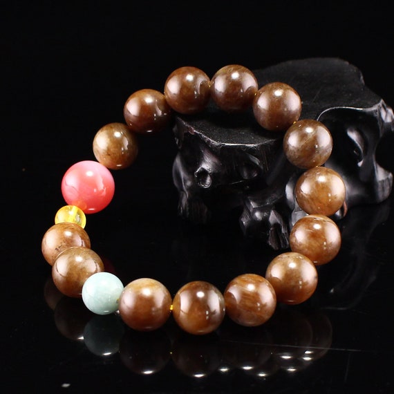 44351 Natural Hetian jade beaded bracelet - image 4