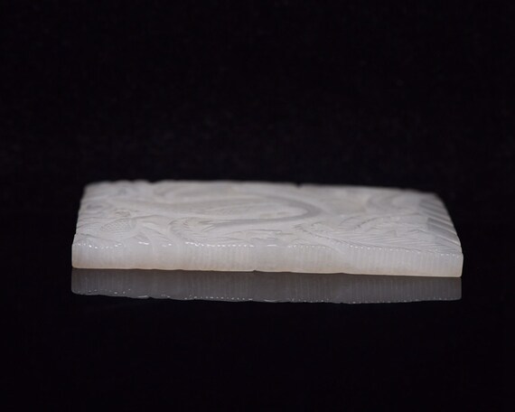 42170 Hetian white jade hand-carved fairy crane p… - image 3