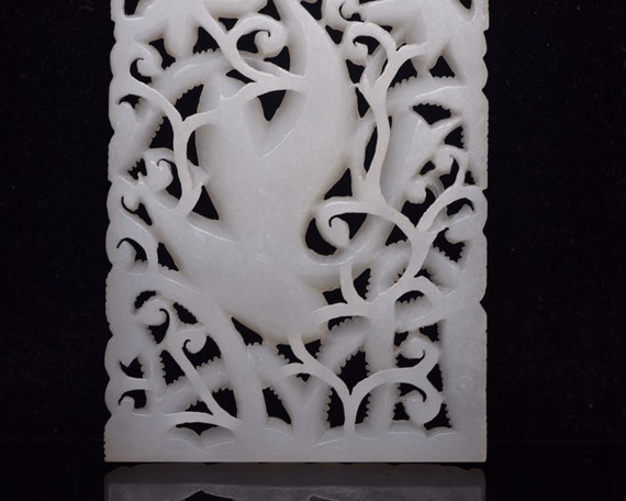 42170 Hetian white jade hand-carved fairy crane p… - image 7