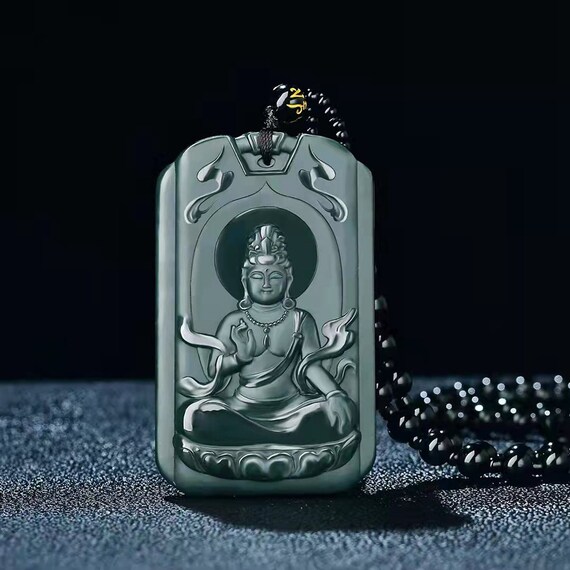 401146 Hetian jade Guanyin pendant - image 4