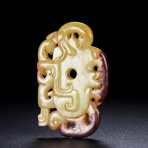 4207 Ancient Chinese Hetian jade dragon pendant - image 4