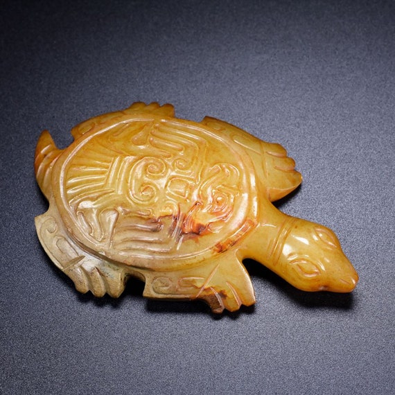 43250 Hetian jade hand-carved turtle pendant - image 3