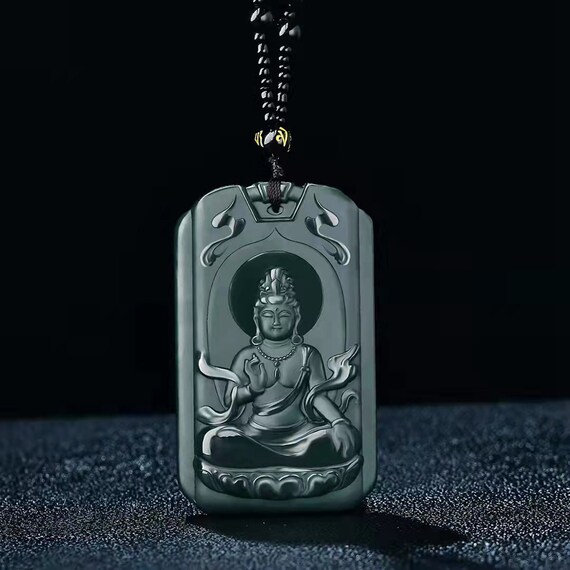 401146 Hetian jade Guanyin pendant - image 3