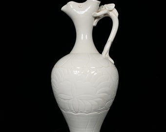 45449 Chinese ding kiln white glaze Phoenix head porcelain pot