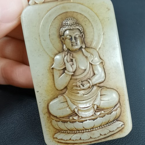 27056 shops Hetian Jade Guanyin Pendant