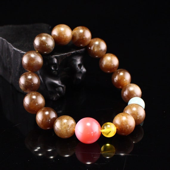 44351 Natural Hetian jade beaded bracelet - image 5