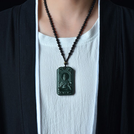 401146 Hetian jade Guanyin pendant - image 6