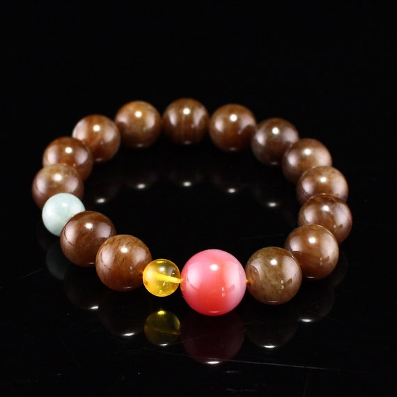 44351 Natural Hetian jade beaded bracelet - image 2