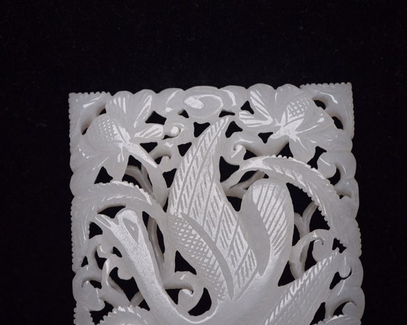 42170 Hetian white jade hand-carved fairy crane p… - image 4