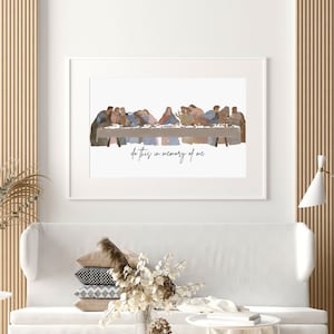 Digital Last Supper Print - Religious Watercolor Art - 16x24 Printable PDF