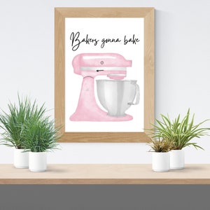 Bakers Gonna Bake Print - Pink