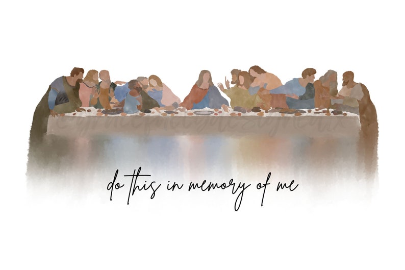 Digital Last Supper Print Religious Watercolor Art Modern - Etsy