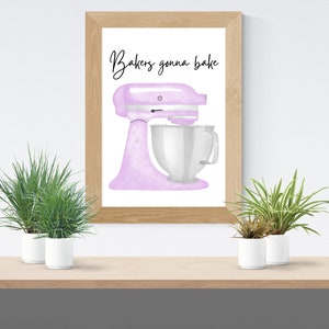Bakers Gonna Bake Print - Purple
