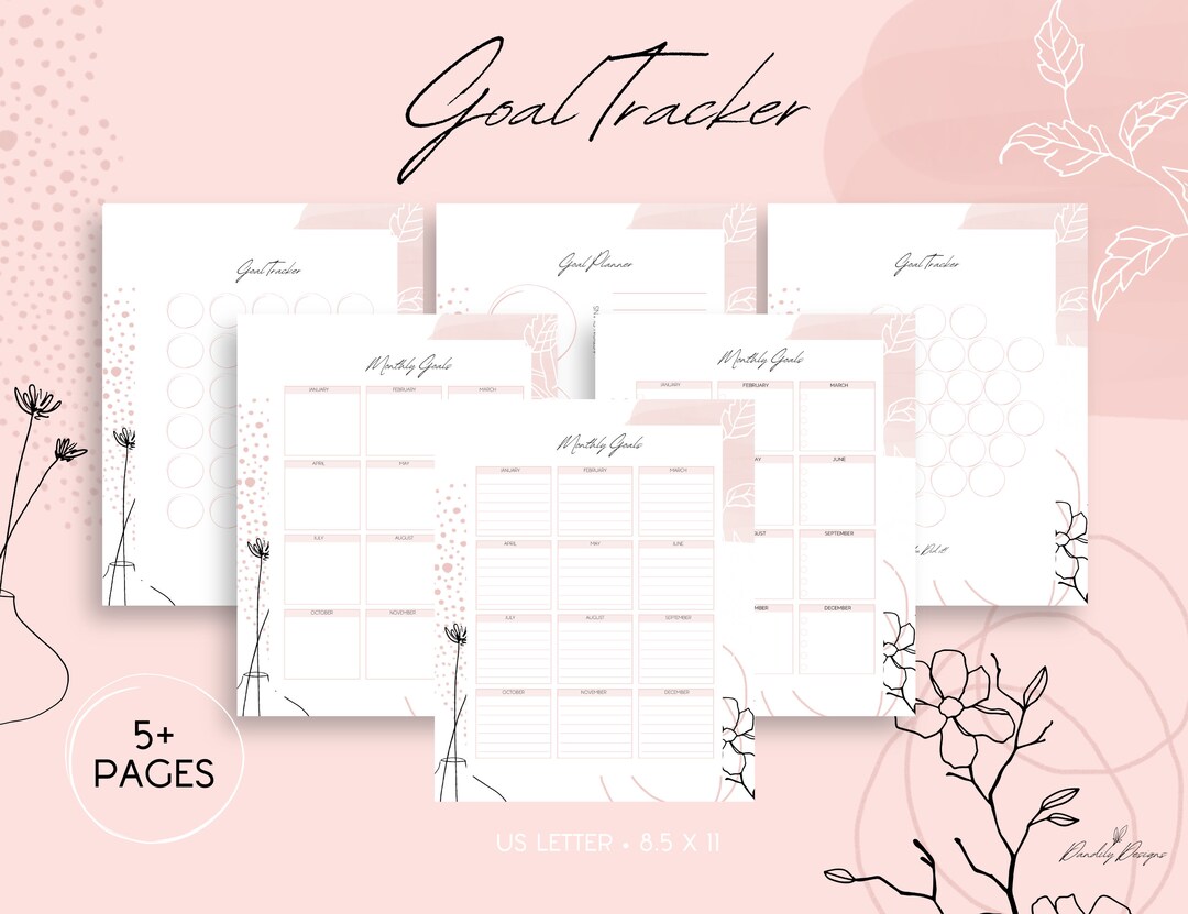 Goal Setting Planner, Monthly Goal Tracker, Goal Planner 2023, Goal ...