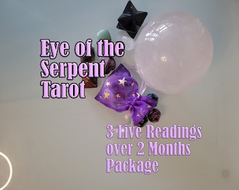 3 Readings Over 2 Months Package - Live Face to Face Tarot Reading Package