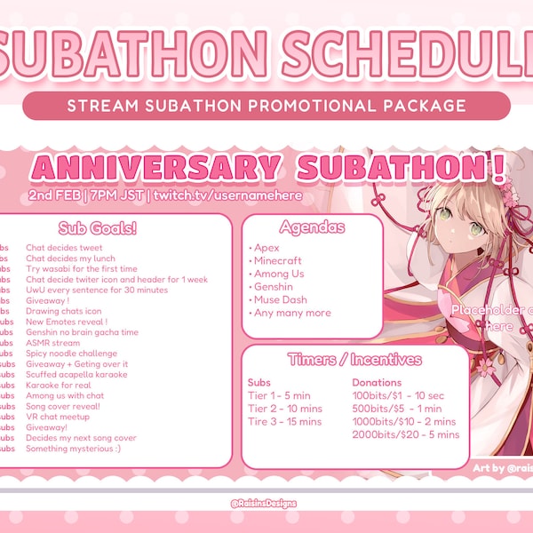 Stream Subathon Template Etsy Stream Subathon Template Etsy