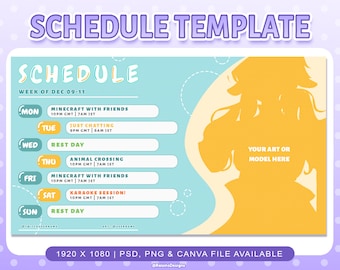 Sommer Bubble Stream Template für Twitch & YouTube (PSD, PNG, Canva)