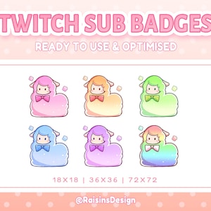 Alpaca Twitch sub bit badges / Llama sub badges for Twitch / P2U Cute Cheer Badges / Streamer Graphics