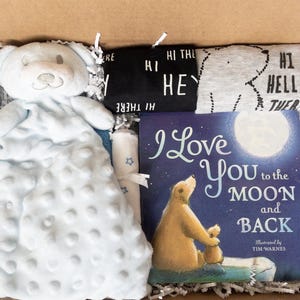 Baby shower gift for Boy, Girl or Neutral, new baby girl gift, newborn boy gift basket, Gender neutral baby gift, new baby boy gift box