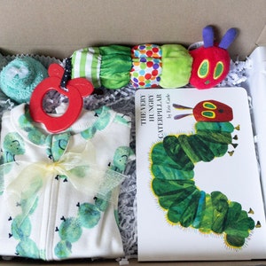 Baby shower gift, very Hungry caterpillar, unisex baby gift set, Very hungry caterpillar gift box, Newborn baby gift box, neutral baby box