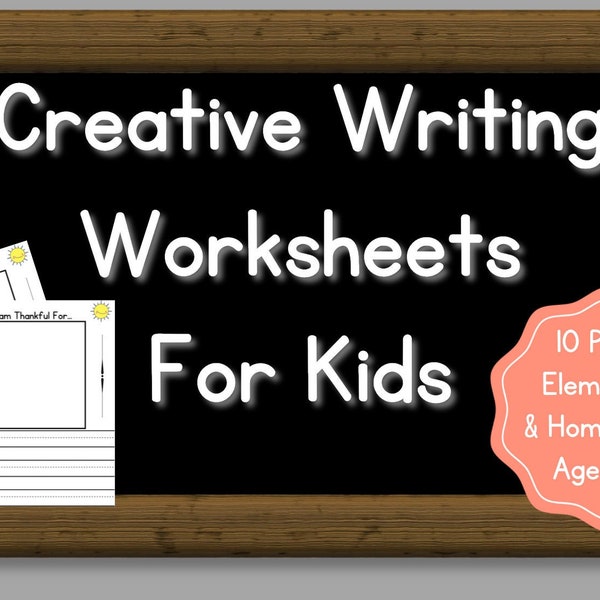 Creative Writing Worksheets For Elementary Printable Downloadable PDF 10 pages