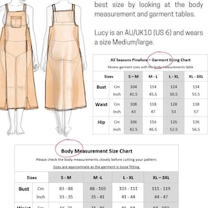 All Seasons Pinafore dress, indie, PDF, sewing pattern with pockets, hem splits, raw edge trim, A0, A4, letter, curvy sizes, plus sizes image 7