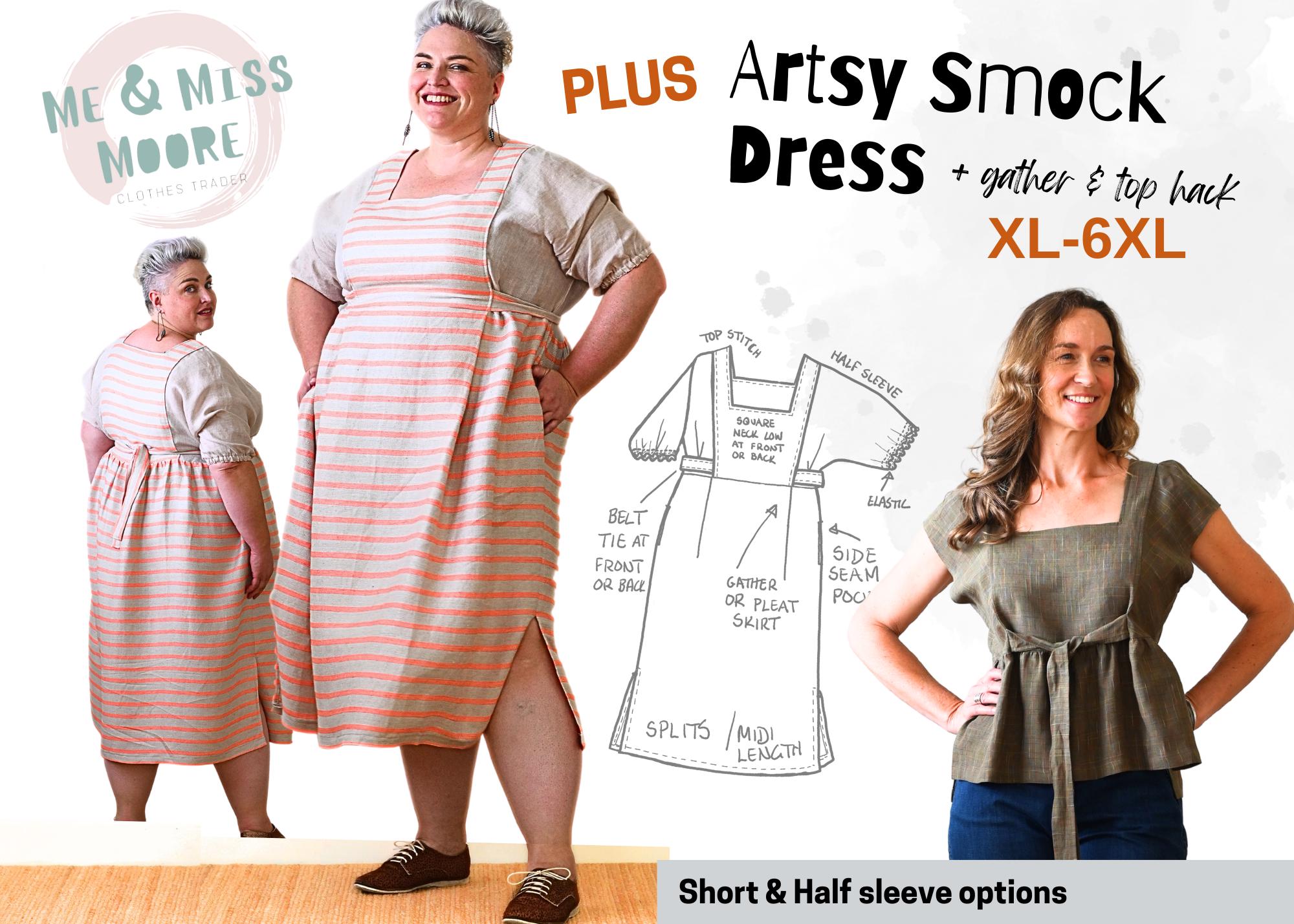 women's plus size smock tops