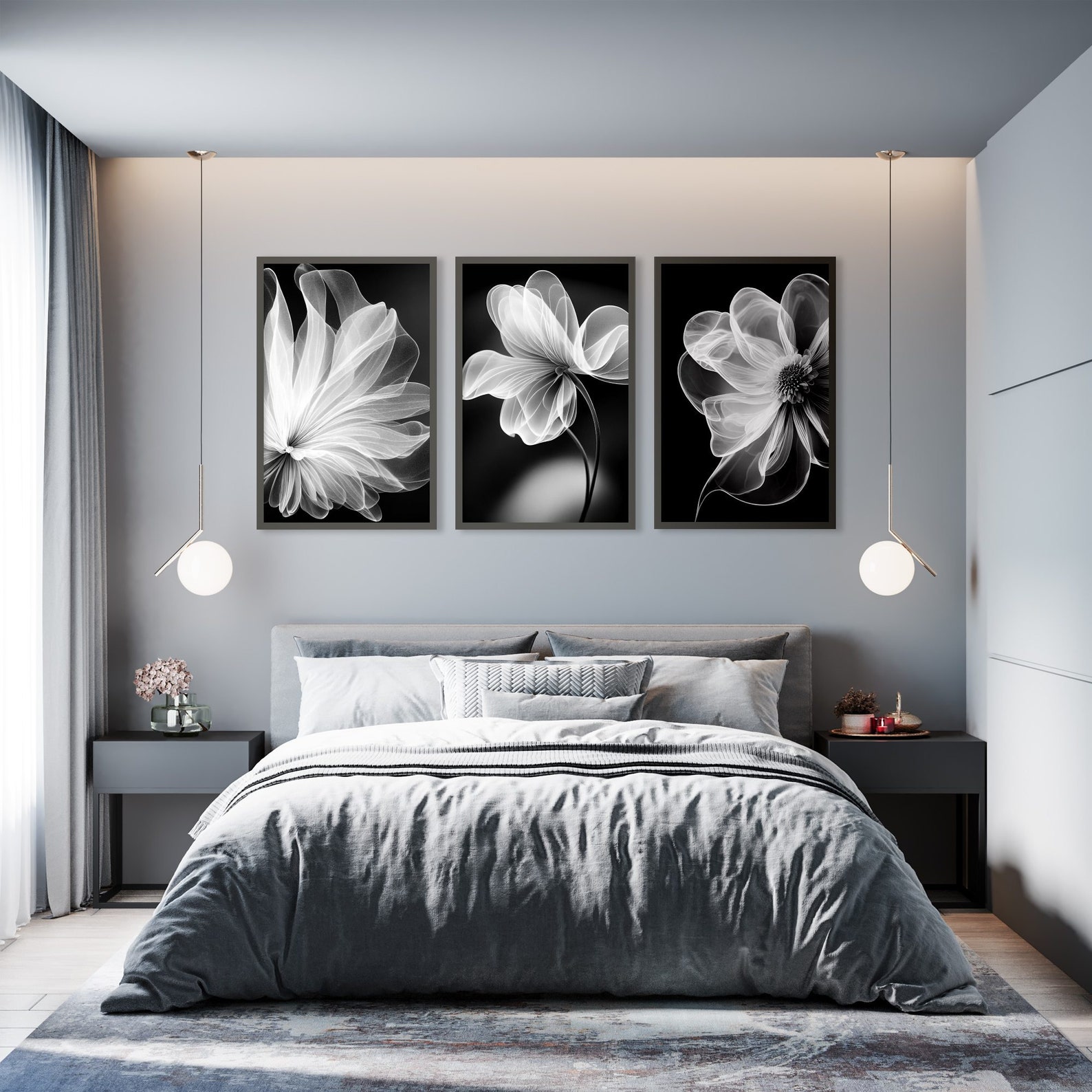 Black and White Wall Art Avedon 3 Piece Art Prints Bedroom - Etsy Australia